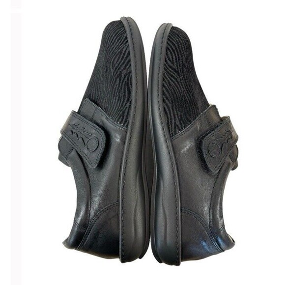 David Tate Evita Leather Fabric Hook & Loop Comfort Shoes Black Soft Size 9 New - Picture 5 of 8